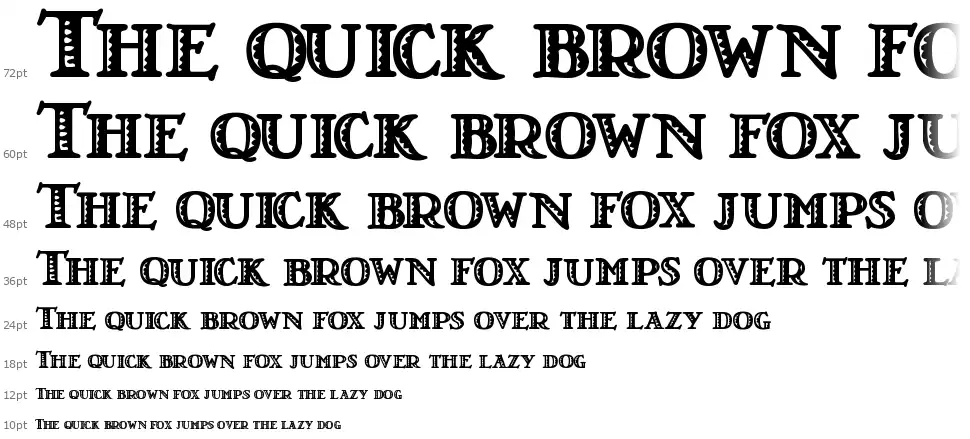 LT Nutshell Libraryfont waterfall