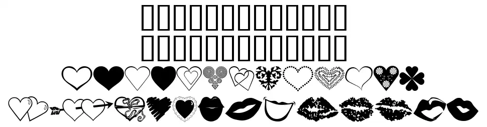 Luv N Kissesfont specimens