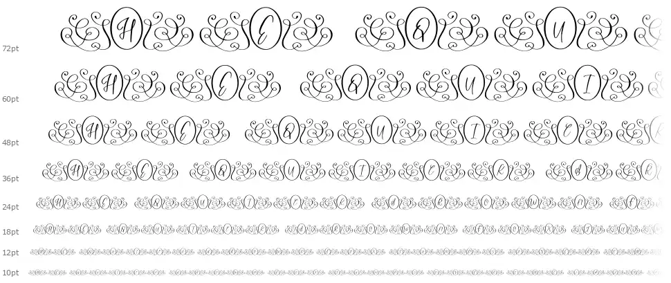 Luxury Monogramfont waterfall
