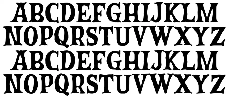 Malicious Moonlightfont specimens