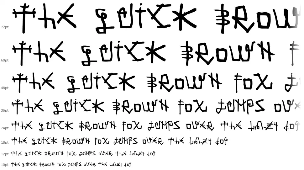 Martian Fontfont waterfall