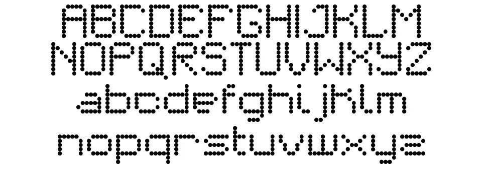 Matrixdancerfont specimens