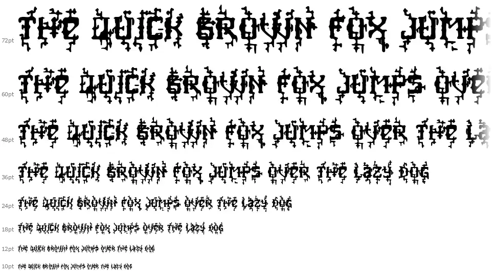 MB Poisoned Typefont waterfall