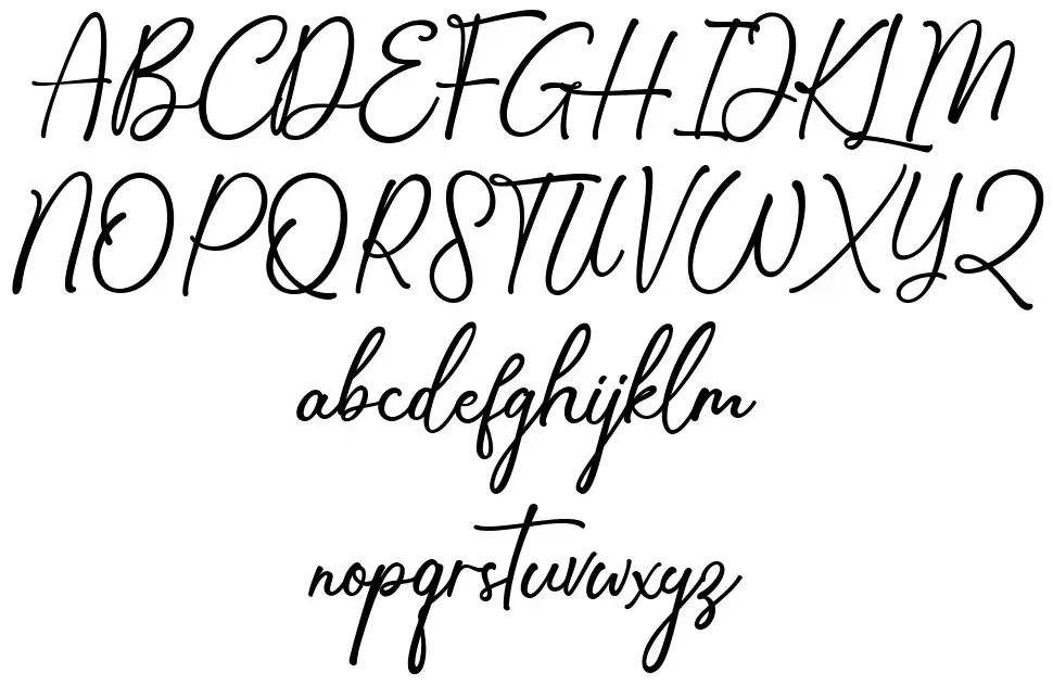 Mellisa Handwrittenfont specimens