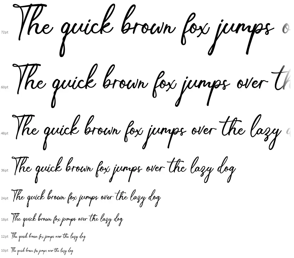 Mellisa Handwrittenfont waterfall