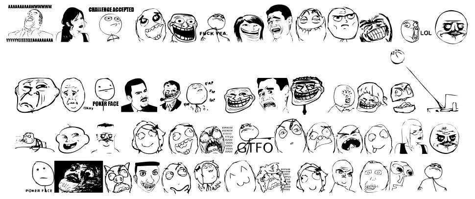 Memeticafont specimens