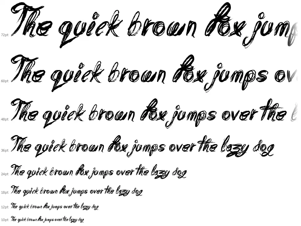 Messy Scriptfont waterfall