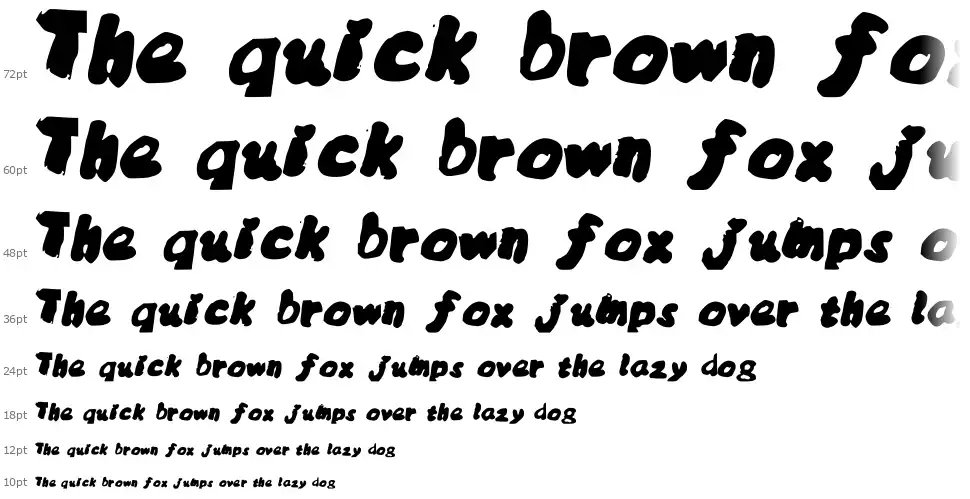 MessyBubblefont waterfall