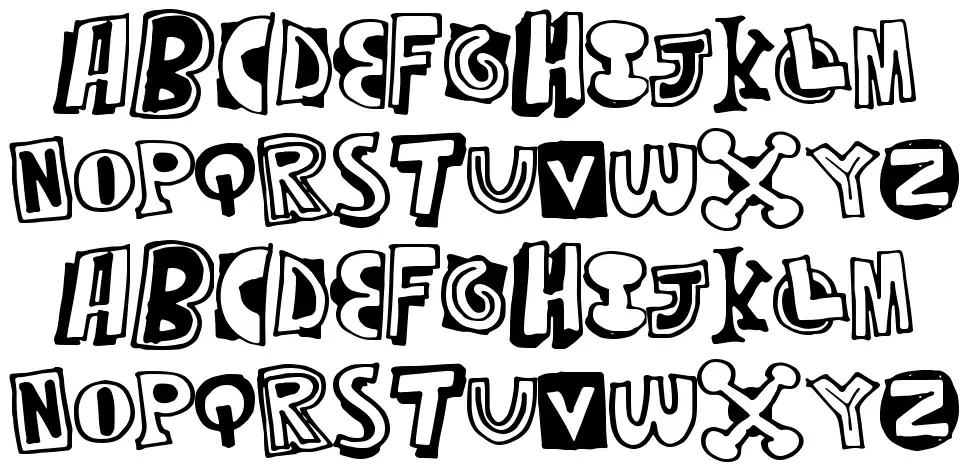Mixed Thirtyfont specimens