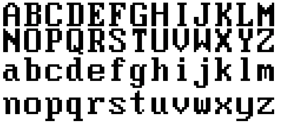 Moder DOS 437font specimens
