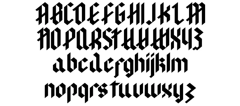 Modern Gothfont specimens