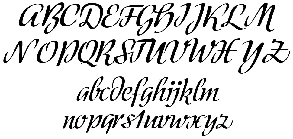 Modeschriftfont specimens