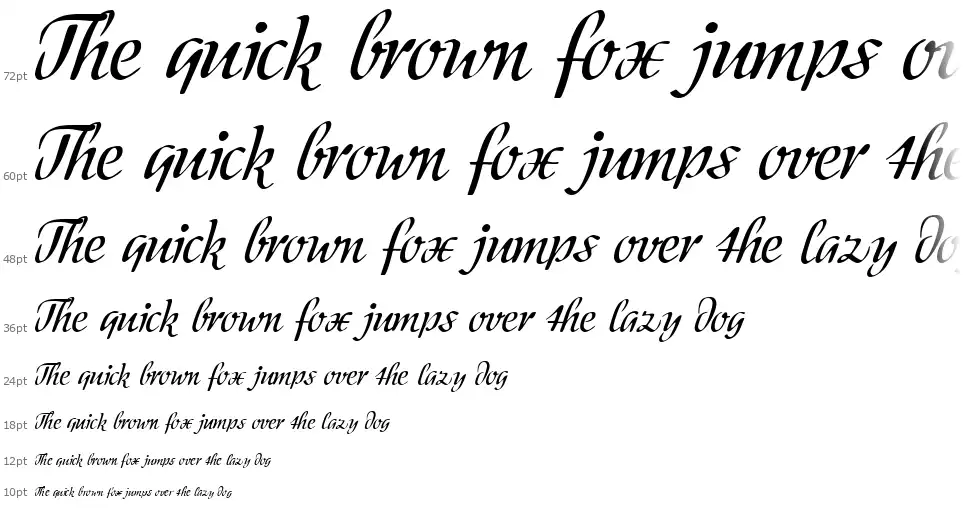 Modeschriftfont waterfall