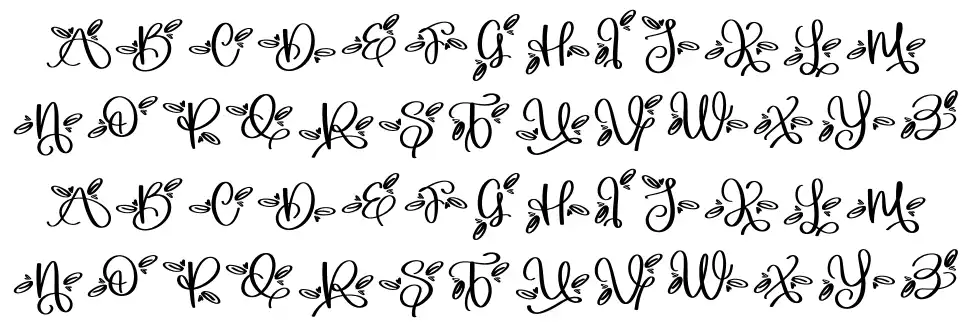 Monogram Lfont specimens