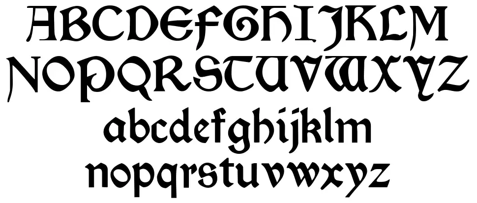 Morris Romanfont specimens