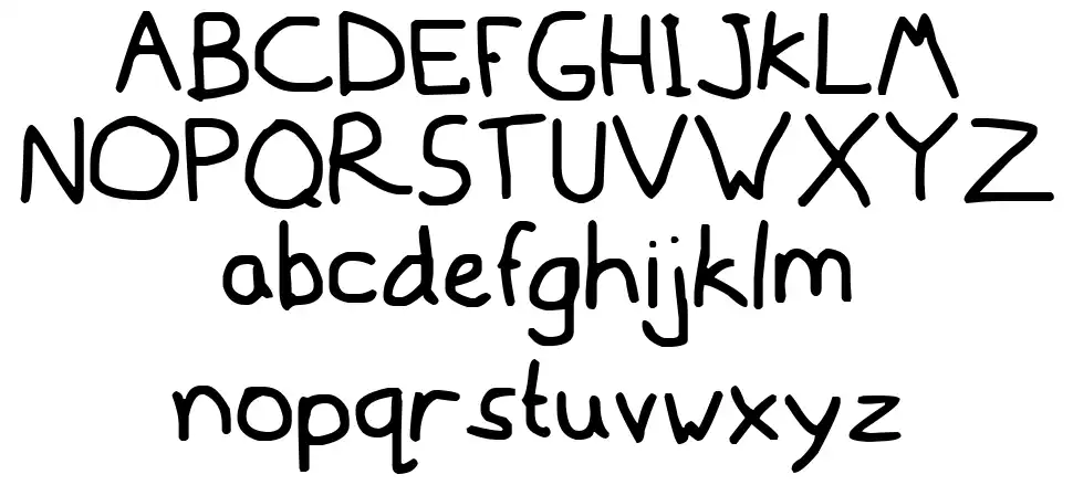 Mousedrawnfont specimens