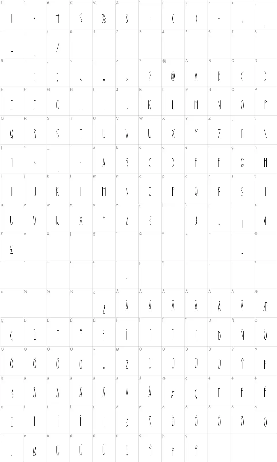 Mushy Loversyfont character map