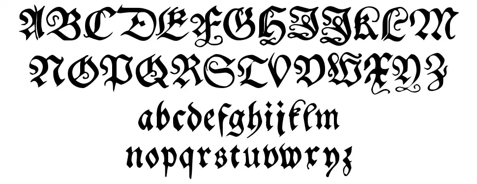My Electronic Schwabachfont specimens