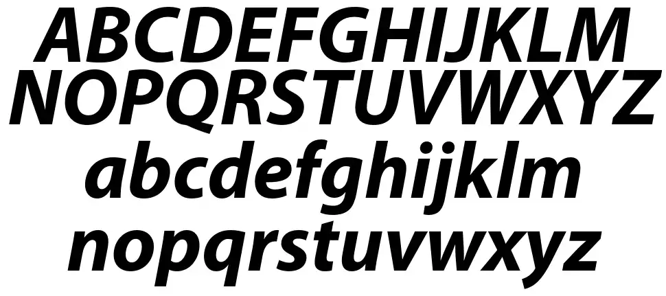 Myriad Pro Bold Italicfont specimens