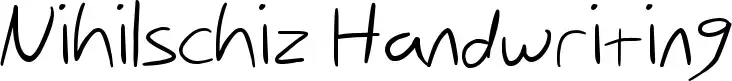 Nihilschiz Handwriting