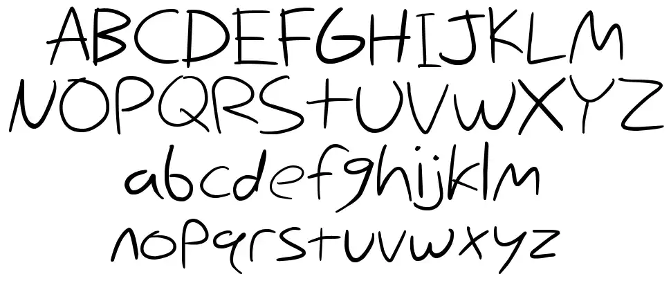 Nihilschiz Handwritingfont specimens