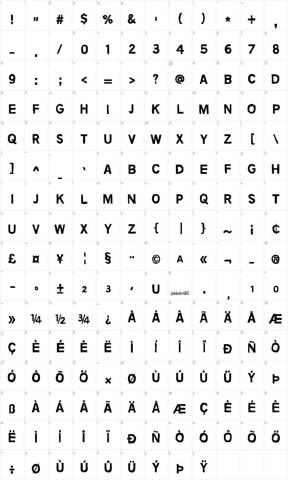 No more liesfont character map