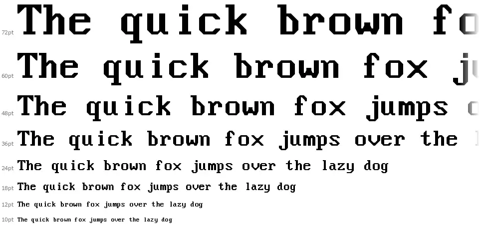 Nouveau IBMfont waterfall