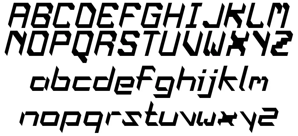 Oblaque font specimens
