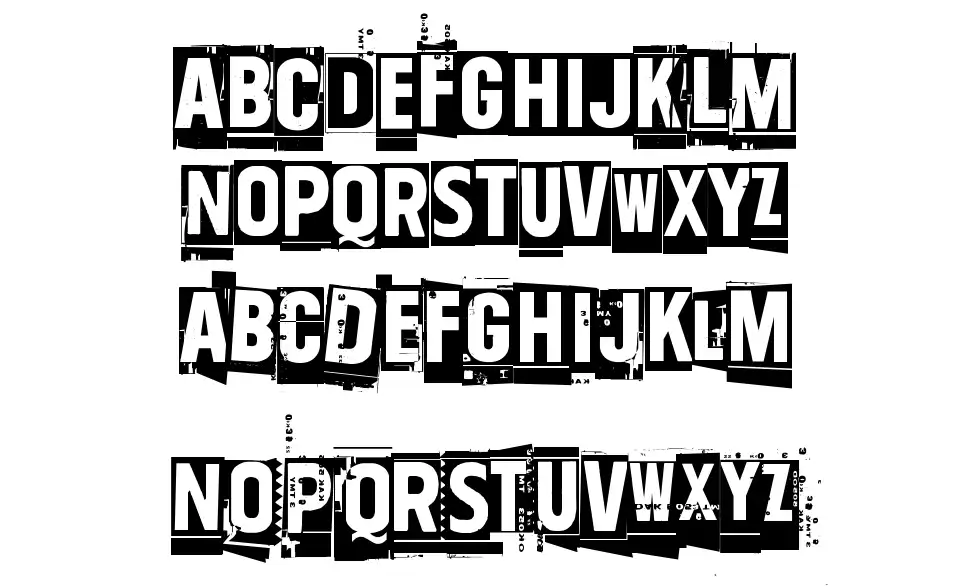 One two thirty-fourfont specimens