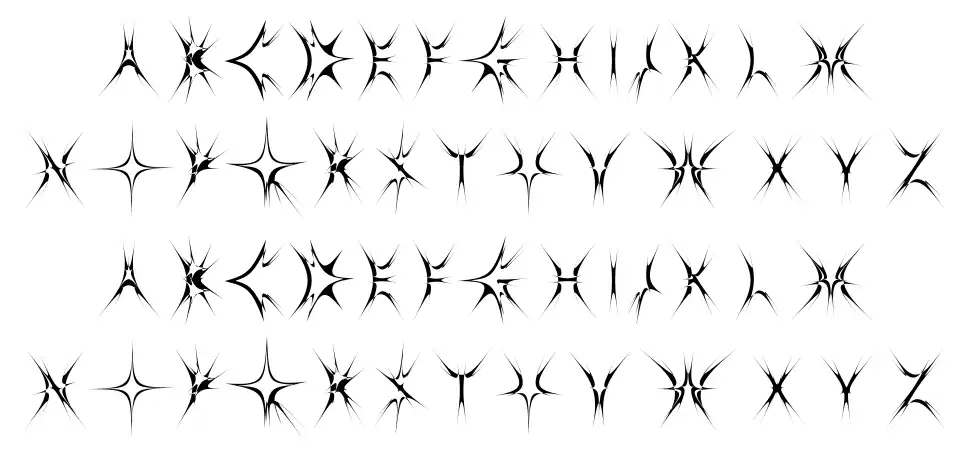 Optic Spikefont specimens