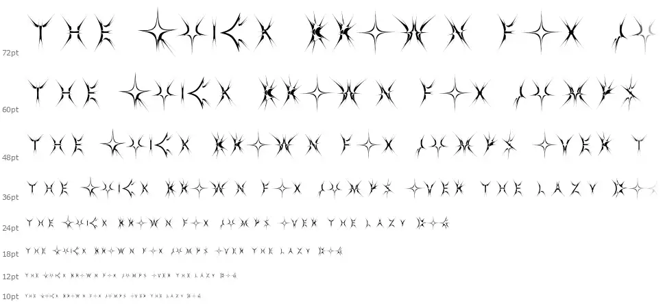 Optic Spikefont waterfall