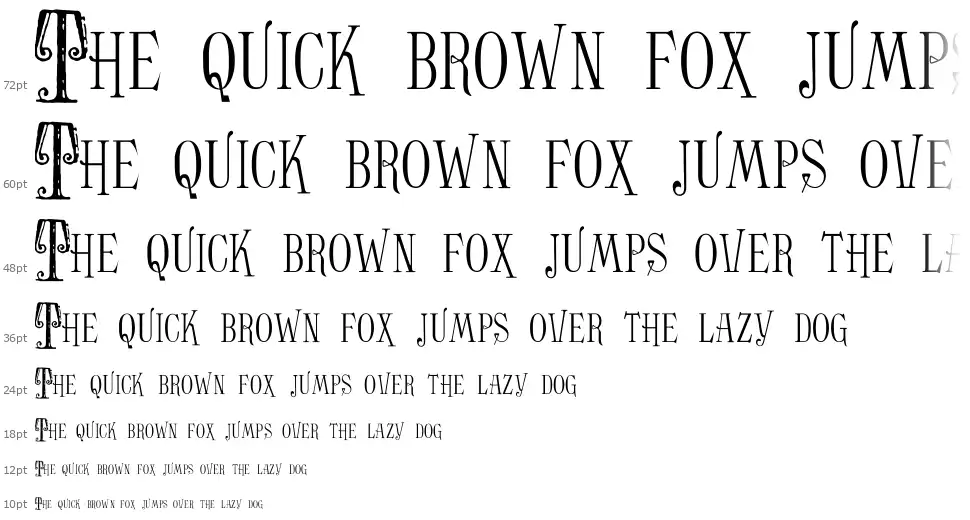 Ornamented, No. 1555font waterfall