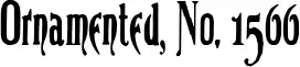 Ornamented, No. 1566