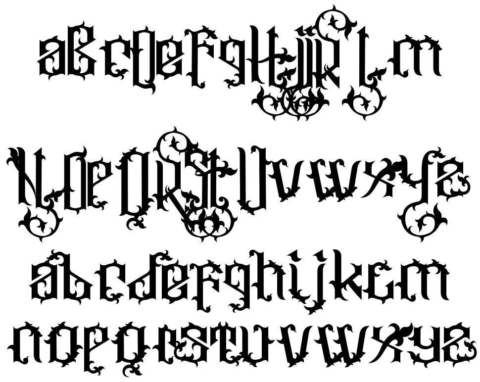 Ornatixfont specimens