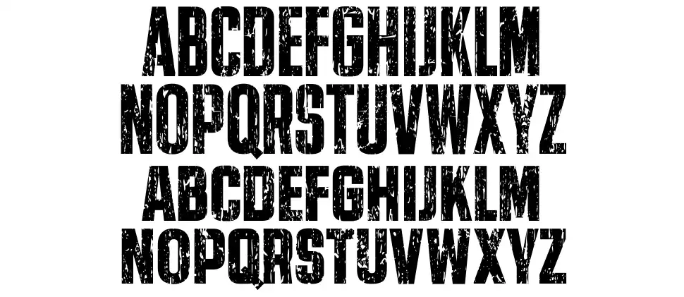 OXIDO Erodedfont specimens