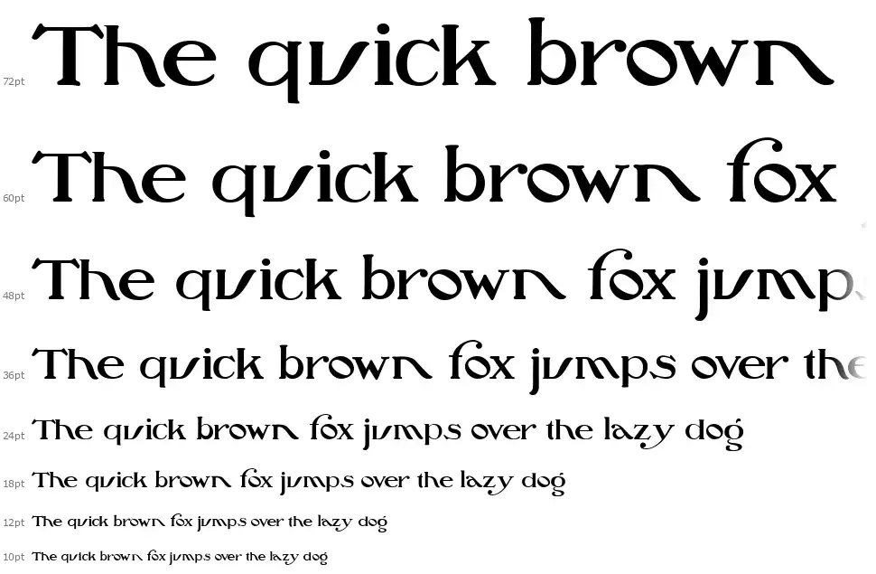 Oz'sWizardfont waterfall
