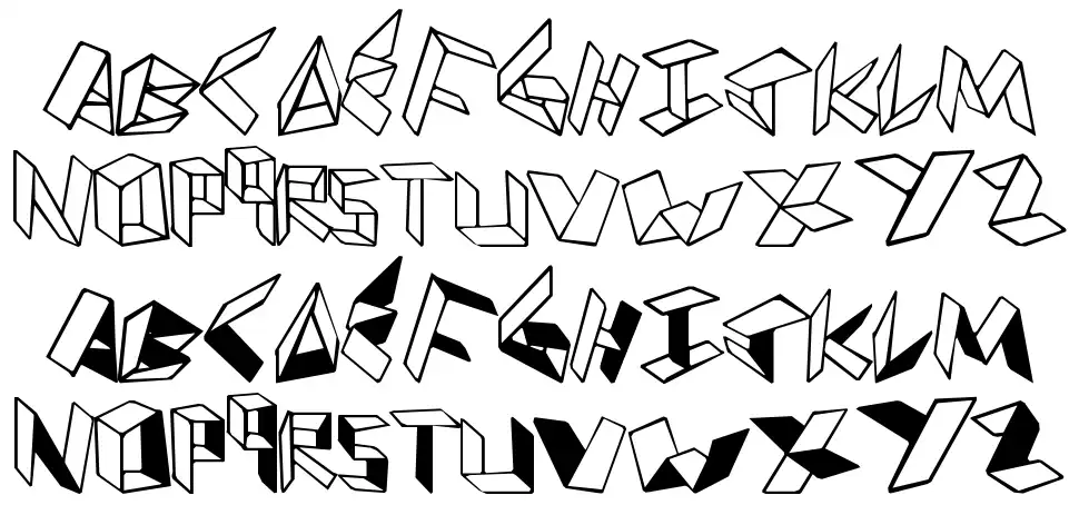Paper Folderfont specimens