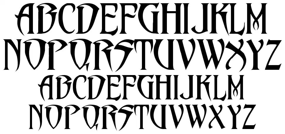 PentaGram's Malefissentfont specimens