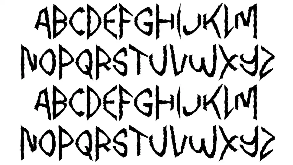 Pinky Screamfont specimens