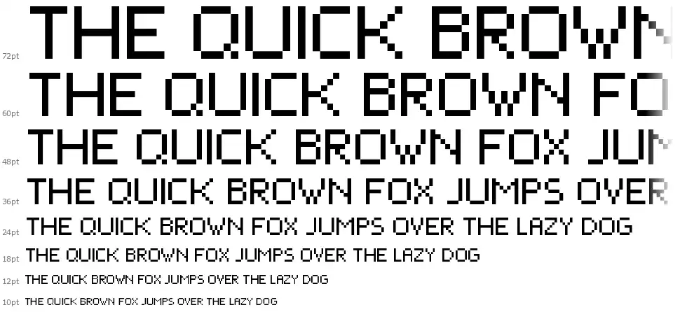 Pixel Forcefont waterfall
