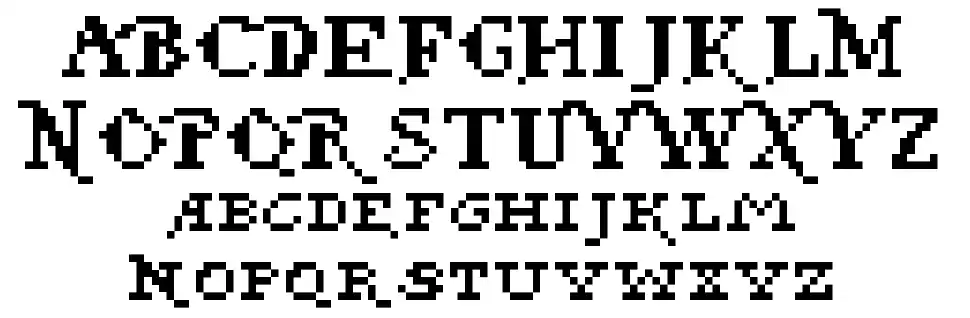 Pixel Piratefont specimens