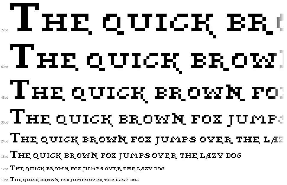 Pixel Piratefont waterfall