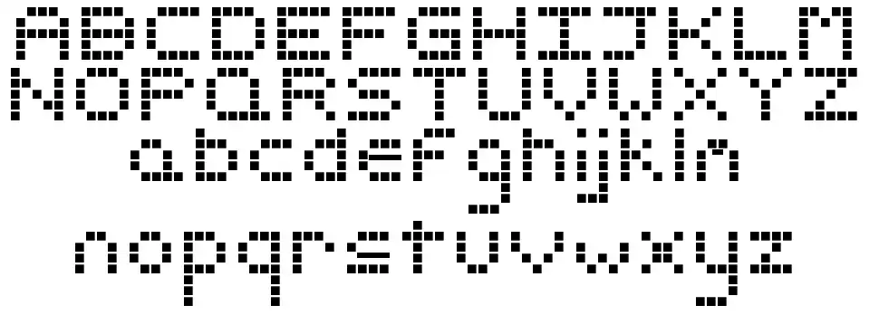 Pixelatefont specimens