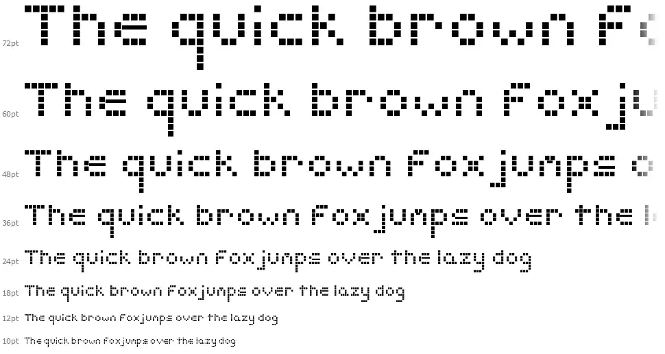 Pixelatefont waterfall