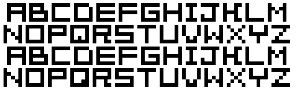 Pixelationfont specimens