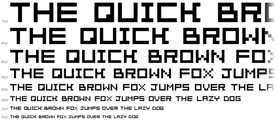 Pixelationfont waterfall