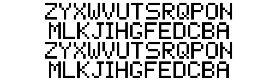 PixelCryptfont specimens