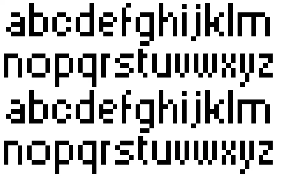 PixelSixfont specimens