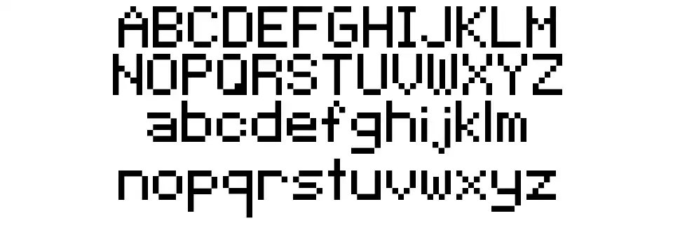 Pixeltypefont specimens
