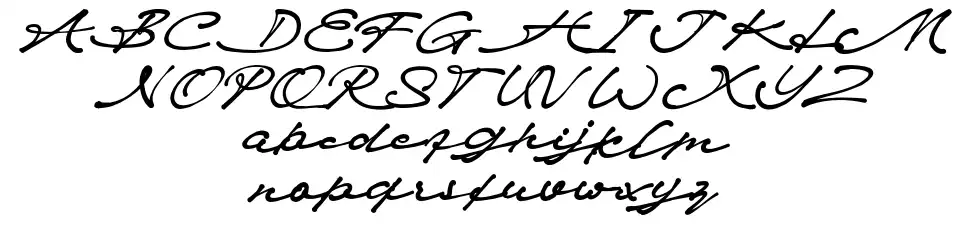 Pollard Signaturefont specimens